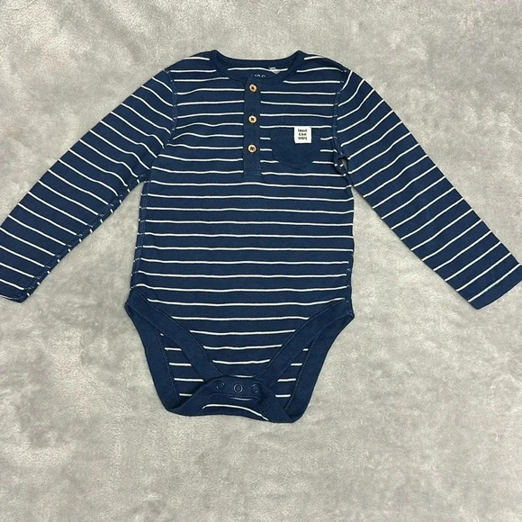 Marks & Spencer - long sleeve soft knit onesie top/shirt. Size 9-12 months - Picture 1 of 4